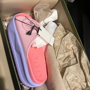 Brand new Gucci platform slides
